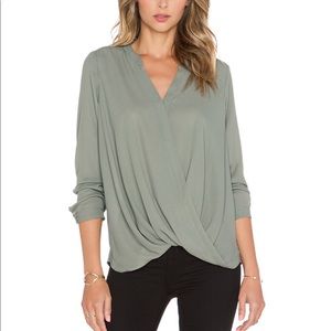 Krisa Surplice Long Sleeve Top - NEW - Medium